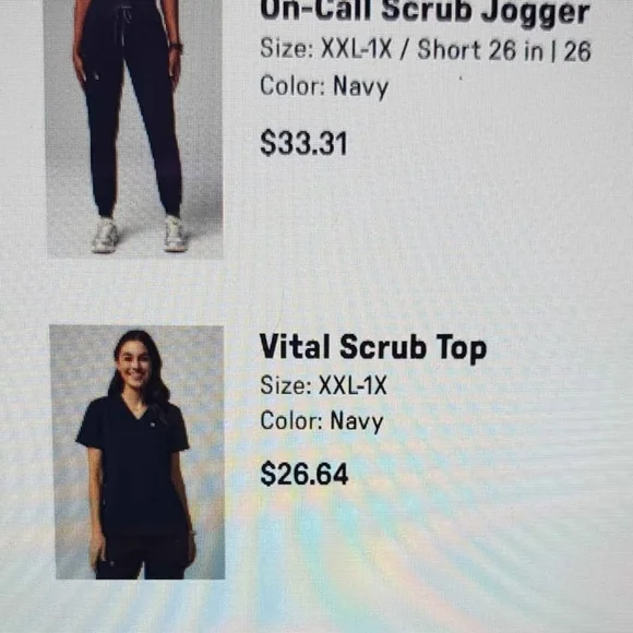 Fabletics Athletic Scrub Set - Vital Top and On-Call Jogger - Picture 2 of 2